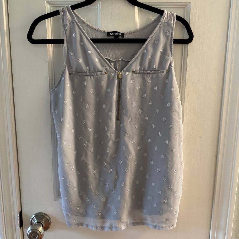 Express Sleeveless Top Gray